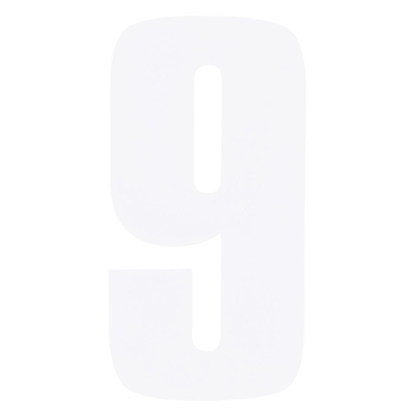 bike it Bike it 6 inch race numbers white - #9